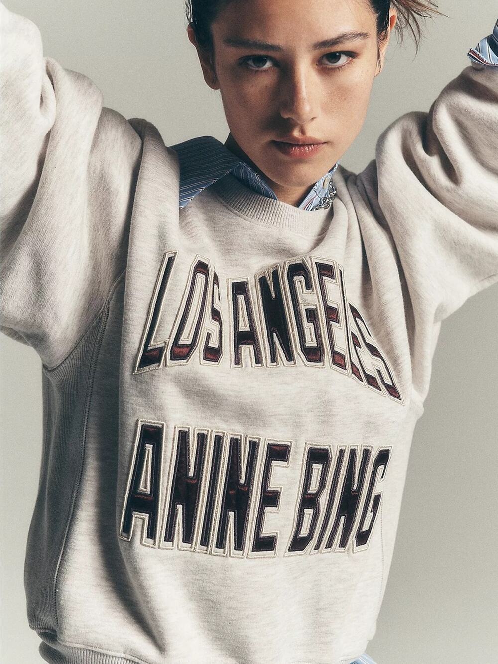 Anine Bing Harry Shrunken LA Sweatshirt